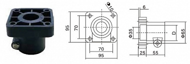 Фланец торцевой Ø 48,3 мм. от производителя АМА Комплект