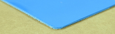 (15PU2SB M)  Конвейерная полимерно-тканевая лента ПУ толщиной 1,5 мм, матовая гладкая, синяя. от производителя АМА Комплект